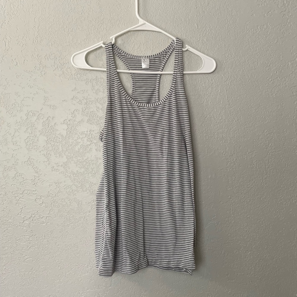 GapFit gray and white striped tank